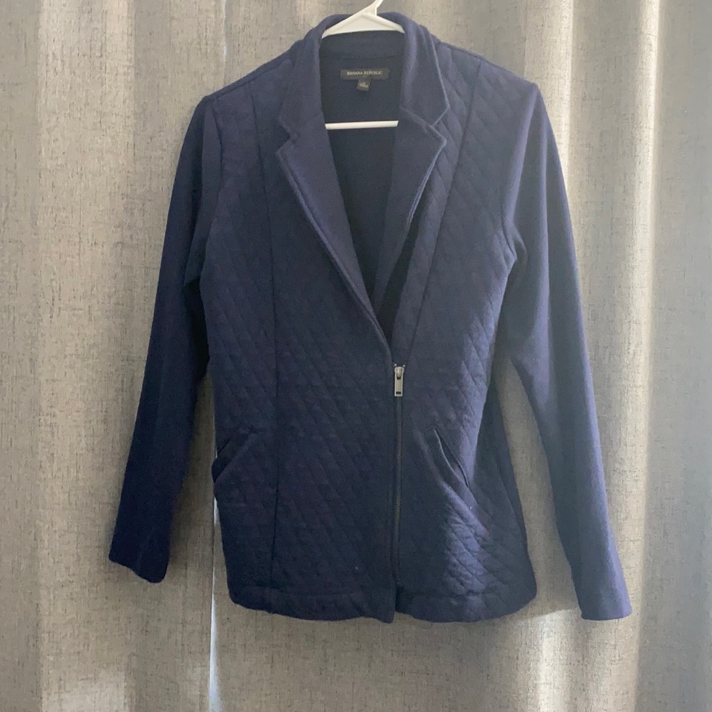 Banana Republic women’s Blue Zip-Up blazer Coat